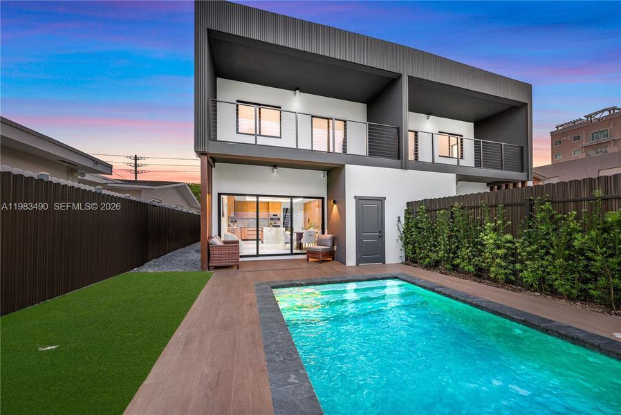 Exterior details and patio area of a home in , Miami (Image 27). Exterior details and patio area of a home in , Miami (Image 27).