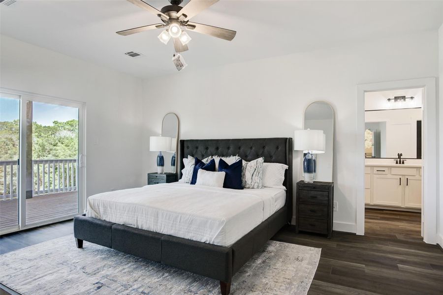 Staged Primary bedroom from a previously sold home. Staged Primary bedroom from a previously sold home.