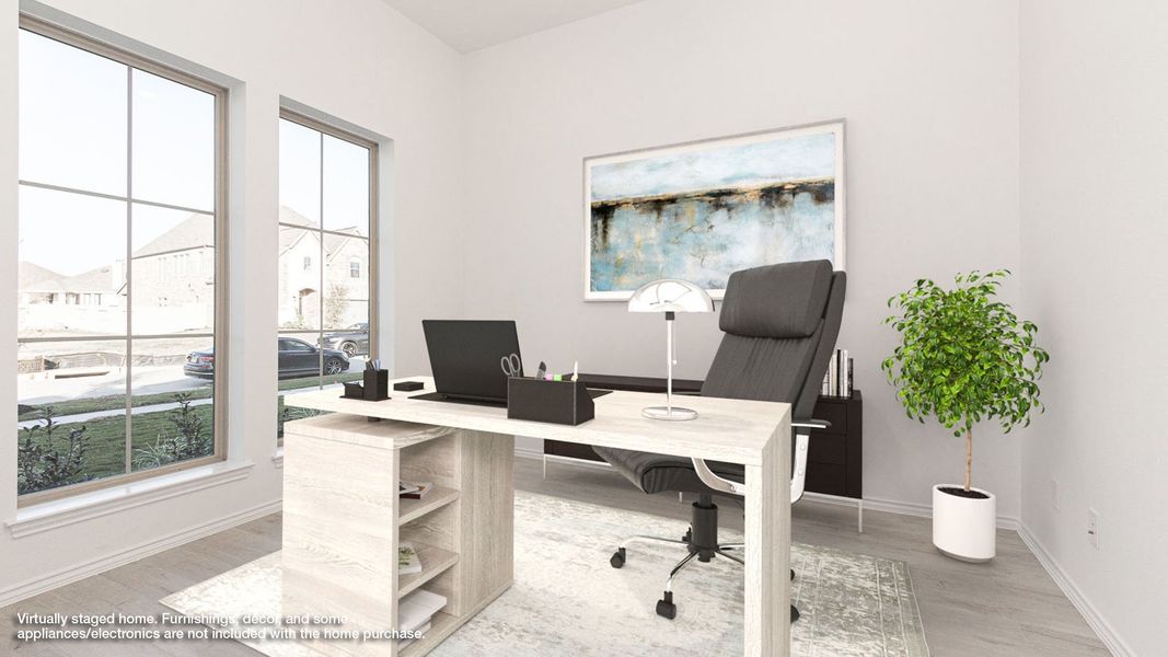 Representative furnished interior of a home built from the 2586W by Perry Homes in Ridgeline, McKinney (Image 6).