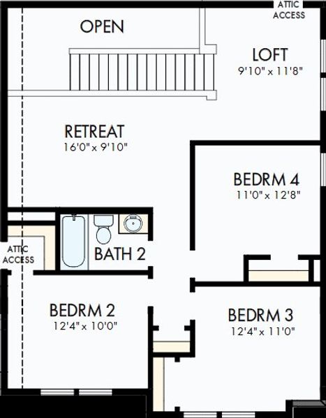 2D floor plan layout of this home in Davis Ranch 50', San Antonio, TX (Image 3). 2D floor plan layout of this home in Davis Ranch 50', San Antonio, TX (Image 3).