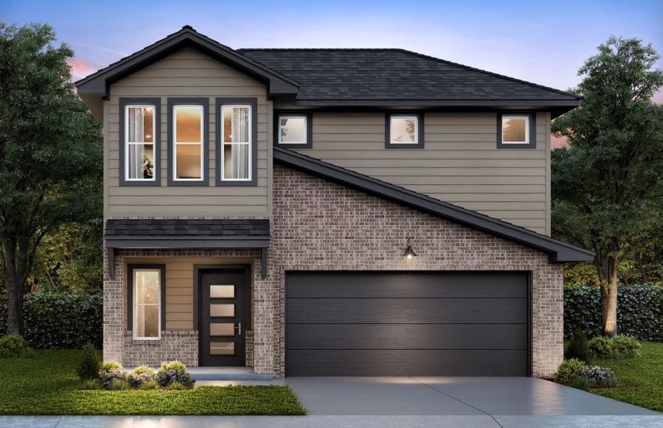 Representative exterior photo of a completed home built from the Lantana by Home Creations in Hill & Dale Ranch, Splendora, TX (Image 1). Representative exterior photo of a completed home built from the Lantana by Home Creations in Hill & Dale Ranch, Splendora, TX (Image 1).