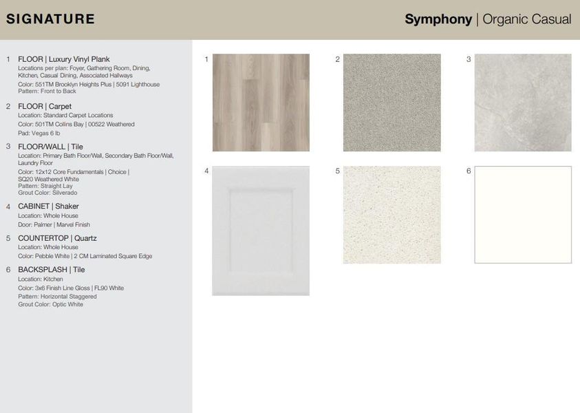 21819 Tamworth Hollow Trail design selections. Home is currently under construction and selections are subject to change.