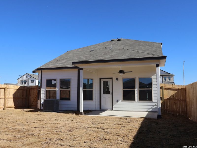 Exterior details and patio area of a home in Park Place, New Braunfels (Image 3). Exterior details and patio area of a home in Park Place, New Braunfels (Image 3).