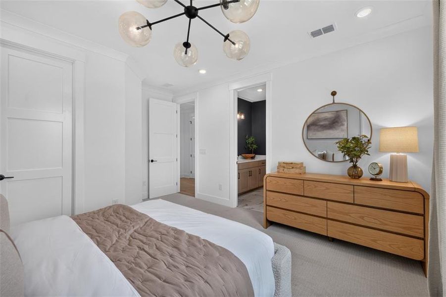 Furnished interior view inside a new home in Villages at Sharon Springs, Cumming (Image 44).