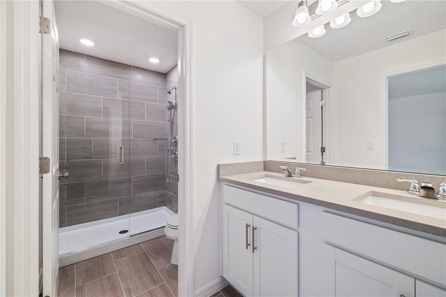 Furnished interior view inside a new home in Horse Creek at Crosswinds, Davenport (Image 7).