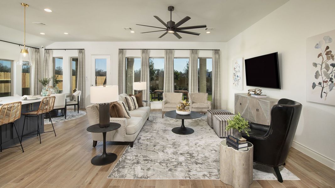 Representative furnished interior of a home built from the 2935M by Perry Homes in Lakes of Cane Island, Katy (Image 15).