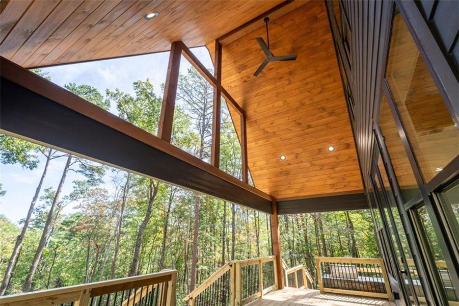 Exterior details and patio area of a home in , Ellijay (Image 26).