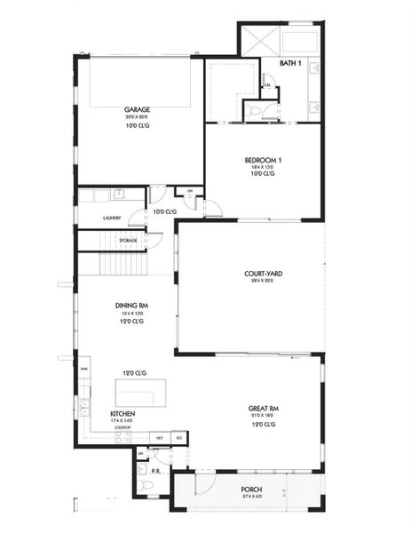 2D floor plan layout of this home in , Stuart, FL (Image 5).
