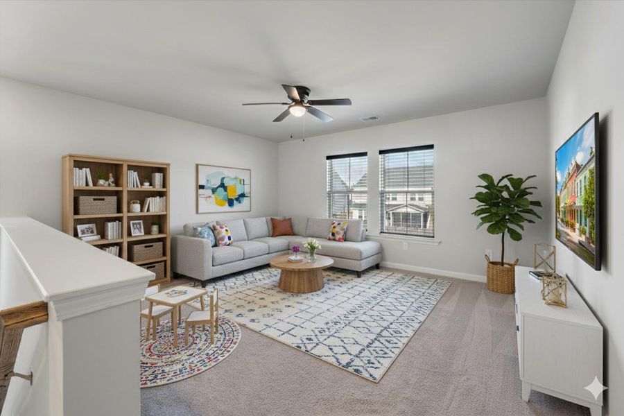 Furnished interior view inside a new home in Sweetgrass at Summers Corner, Summerville (Image 41).