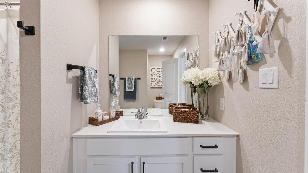 Furnished interior view inside a new home in Trails at Cochran Ranch, Waller (Image 16).