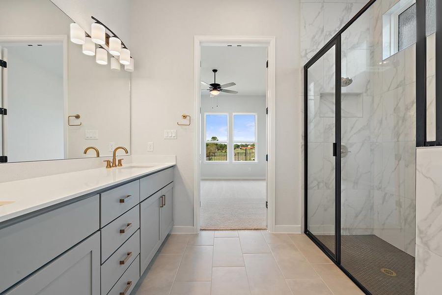 Furnished interior view inside a new home in Park Collection at Lariat, Liberty Hill (Image 14). Furnished interior view inside a new home in Park Collection at Lariat, Liberty Hill (Image 14).