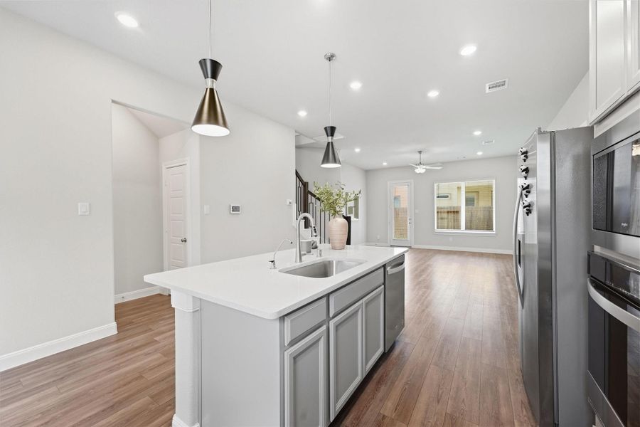 Furnished interior view inside a new home in Dunvale Village - Patio Home Collection, Houston (Image 5).