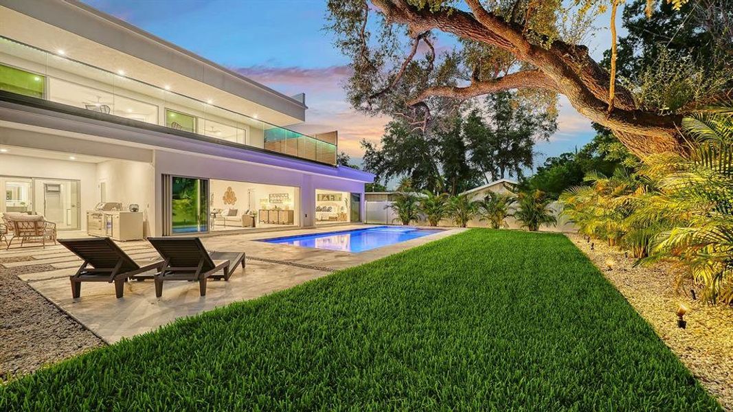 Exterior details and patio area of a home in , Sarasota (Image 27).