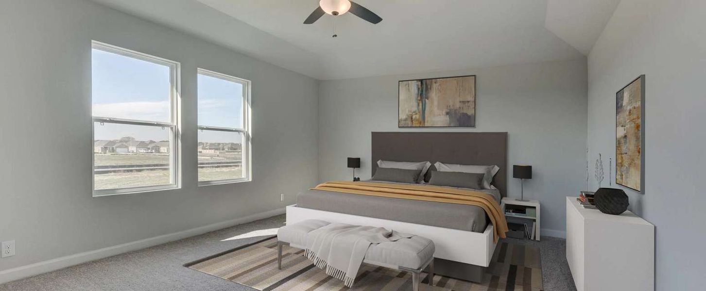 Representative furnished interior of a home built from the Alexis by Ashton Woods in Hennersby Hollow, San Antonio (Image 5).