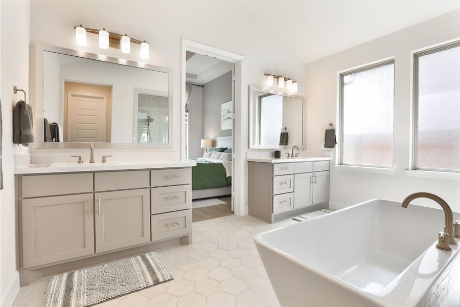 Furnished interior view inside a new home in Elyson, Katy (Image 11).