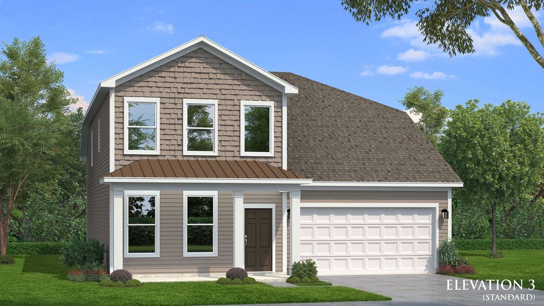 Representative exterior photo of a completed home built from the Lassiter by DRB Homes in Bellerose, Gibsonville, NC (Image 13). Representative exterior photo of a completed home built from the Lassiter by DRB Homes in Bellerose, Gibsonville, NC (Image 13).