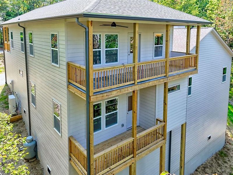 Exterior details and patio area of a home in , Clayton (Image 64).