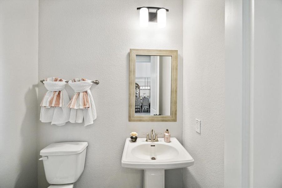 This guest bathroom is to the right when you enter the home.