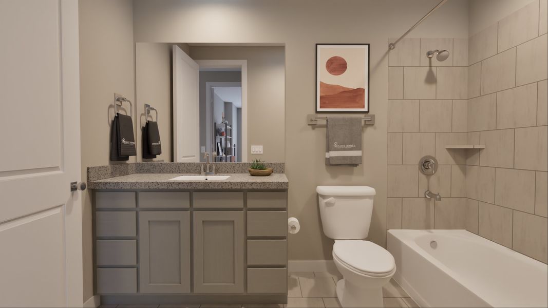 Representative furnished interior of a home built from the Pinehurst by Tricoast Homes in Sunterra 50s, Katy (Image 16). Representative furnished interior of a home built from the Pinehurst by Tricoast Homes in Sunterra 50s, Katy (Image 16).