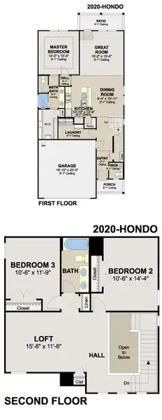 2D floor plan layout of this home in Veranda Designer, San Antonio, TX (Image 4).