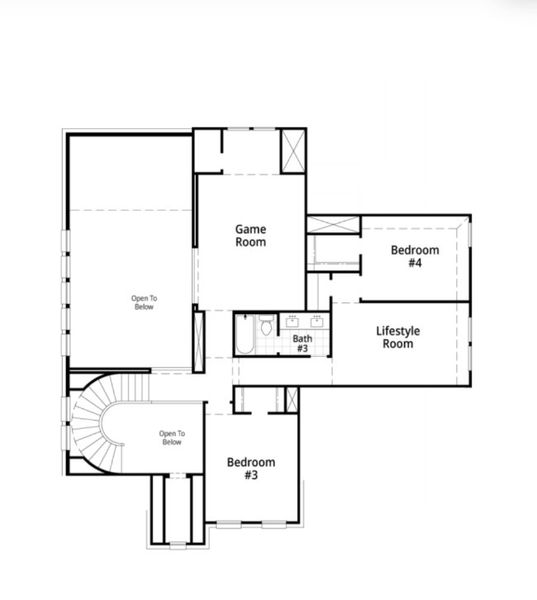 2D floor plan layout for the Regis Plan by Highland Homes in Mont Blanc, Schertz, TX (Image 26). 2D floor plan layout for the Regis Plan by Highland Homes in Mont Blanc, Schertz, TX (Image 26).