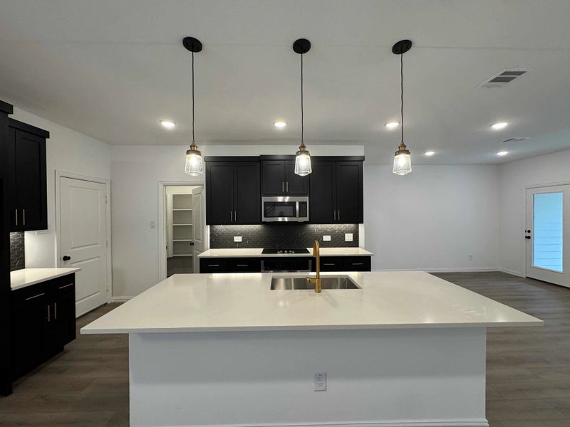 Kitchen Construction Progress featuring the Noir Collection