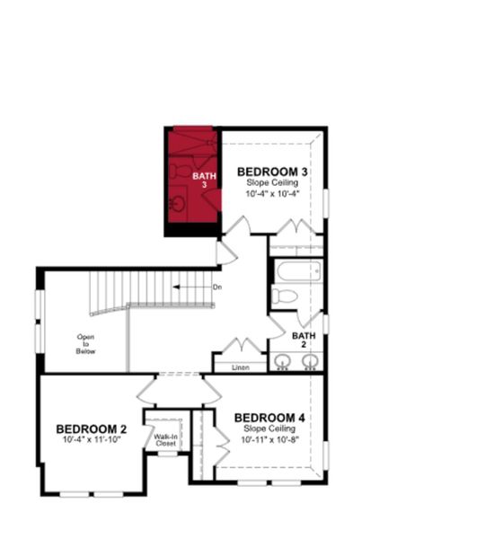 2D floor plan layout of this home in Amira: Premier Collection, Tomball, TX (Image 4).