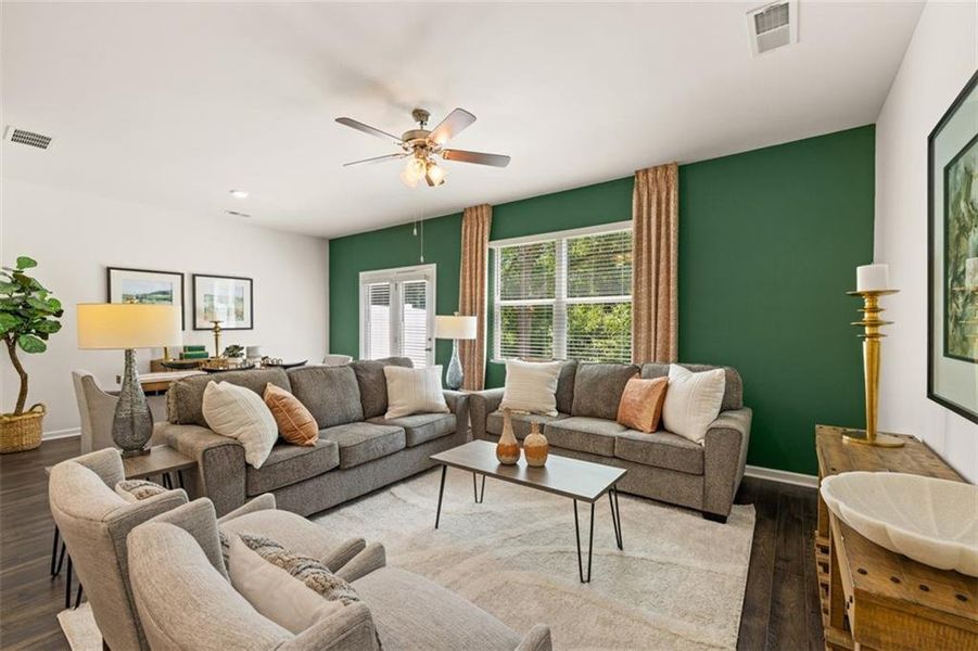 Furnished interior view inside a new home in Inverness at Sugarloaf, Lawrenceville (Image 7).