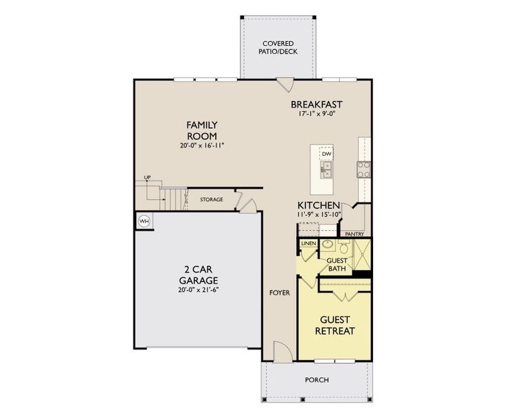 2D floor plan layout of this home in Willow Landing, Mount Juliet, TN (Image 3).