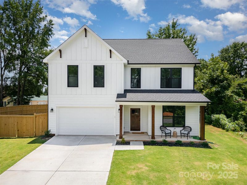 Front exterior of a new home in , Sherrills Ford, NC, highlighting curb appeal (Image 26). Front exterior of a new home in , Sherrills Ford, NC, highlighting curb appeal (Image 26).