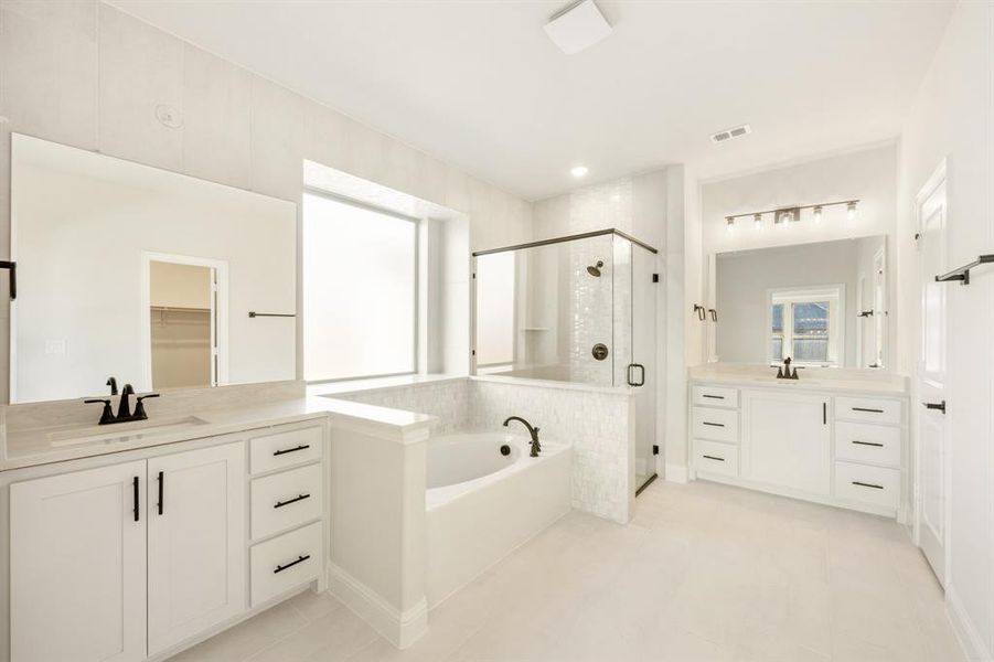 Furnished interior view inside a new home in Sunrise at Garden Valley, Waxahachie (Image 13).