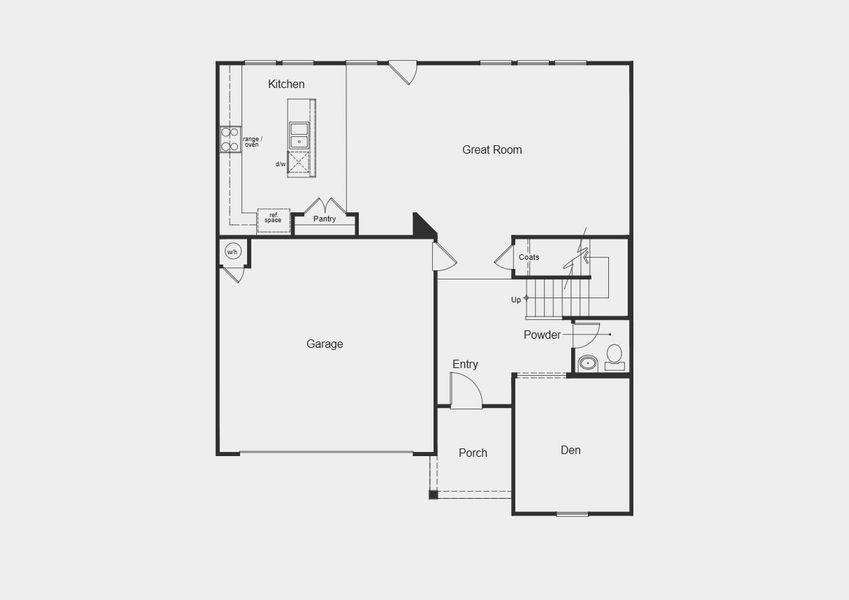 2D floor plan layout for the Plan 2444 by KB Home in Saddlebrook Preserve, Beasley, TX (Image 3).