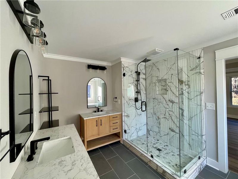 Furnished interior view inside a new home in , Monroe (Image 11).