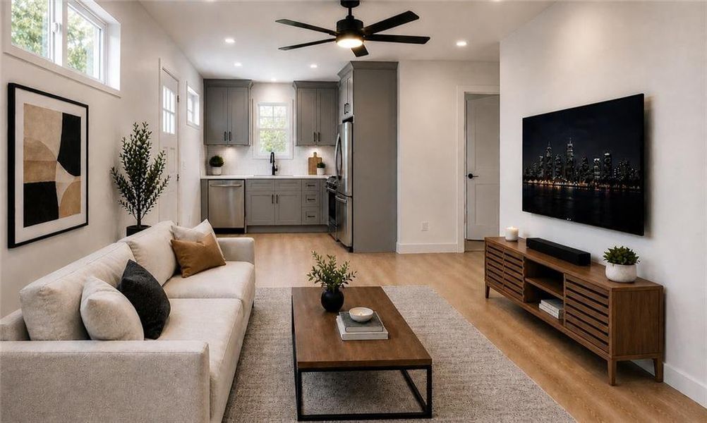 Furnished interior view inside a new home in , Atlanta (Image 15). Furnished interior view inside a new home in , Atlanta (Image 15).
