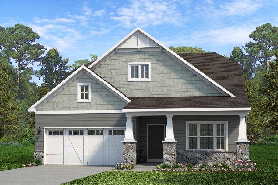 Representative exterior photo of a completed home built from the Harrison by Keystone Custom Homes in Edgewater on Lake Tillery, Norwood, NC (Image 11).