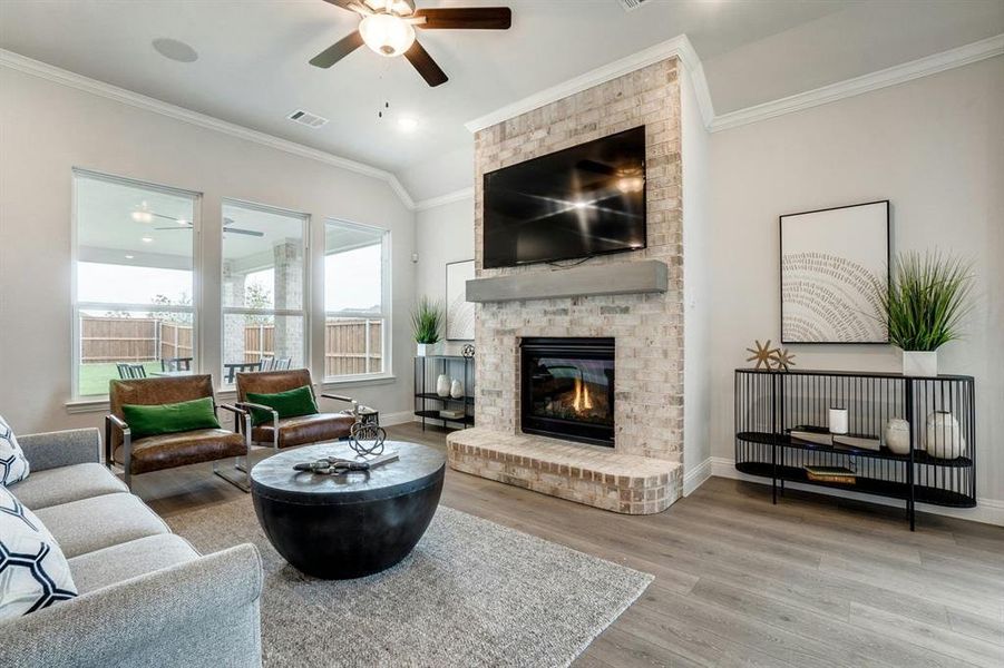 Furnished interior view inside a new home in Stone Eagle, Azle (Image 7).