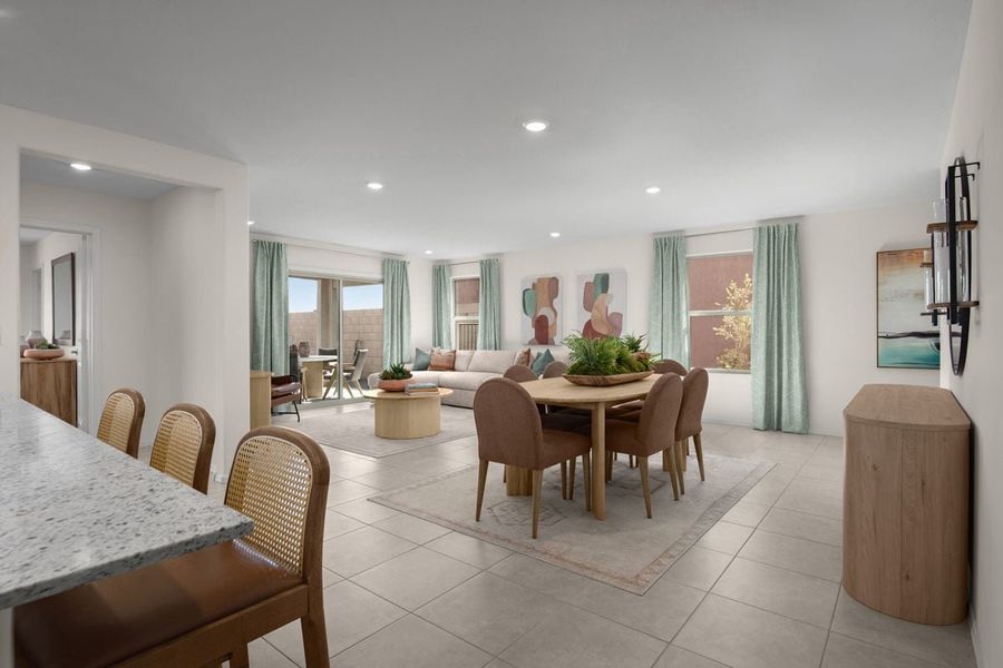Representative furnished interior of a home built from the 1465 Modeled by KB Home in Entrada Del Toro at Rancho Sahuarita, Sahuarita (Image 8).