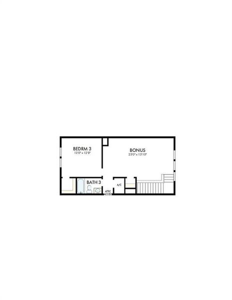 2D floor plan layout of this home in , Gainesville, GA (Image 3).