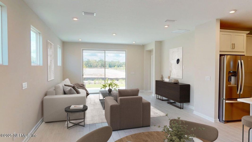 Furnished interior view inside a new home in RiverTown - WaterSong, St. Johns (Image 5).