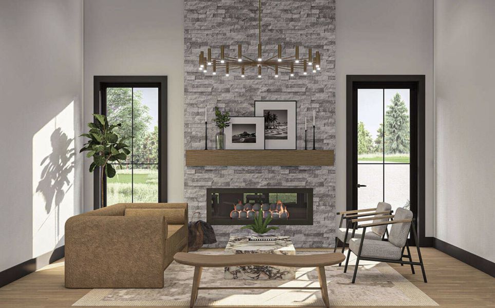 Representative furnished interior of a home built from the Sterling by Zeal Home Builders in Saddle Crest Estates, Weatherford (Image 9).