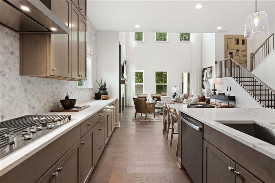 Furnished interior view inside a new home in East Harbor II at Chestatee, Dawsonville (Image 11).