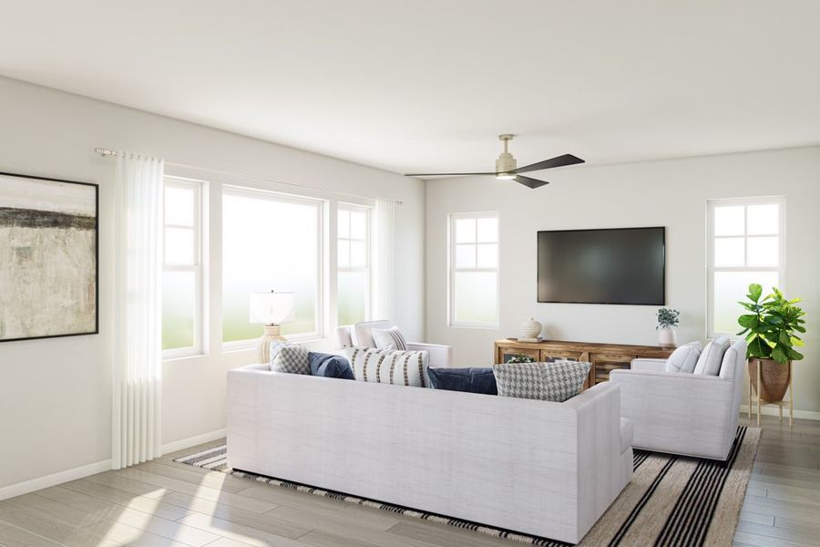Representative furnished interior of a home built from the 3502 by Tri Pointe Homes in Sterling Ranch, Littleton (Image 8).