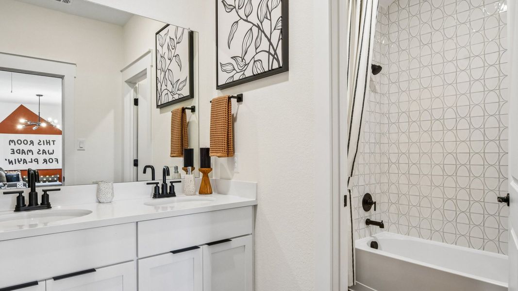 Representative furnished interior of a home built from the Orwell III by DRB Homes in Creeks Crossing, Elgin (Image 6).