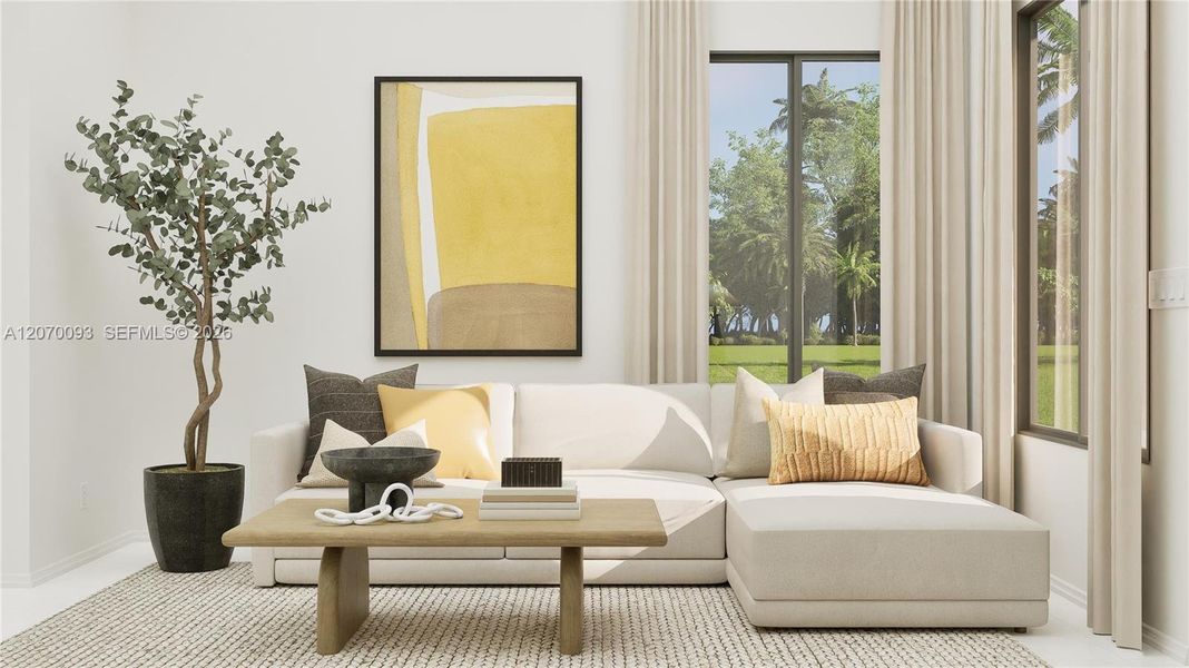 Furnished interior view inside a new home in Coral Breeze, Miami (Image 6).