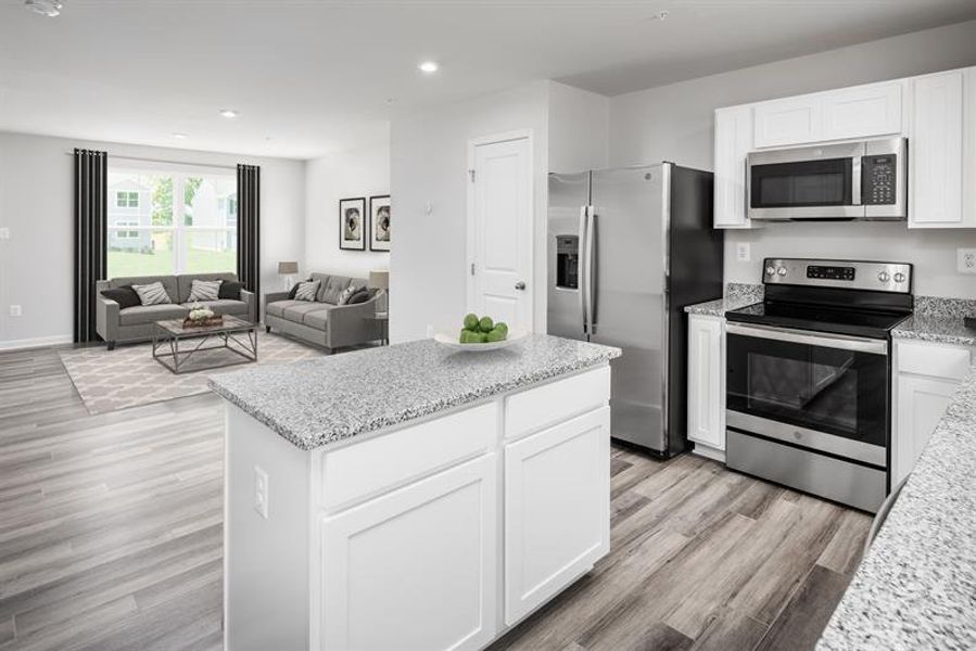 Representative furnished interior of a home built from the Dogwood by Ryan Homes in Riverside at Calhoun, Calhoun (Image 2).