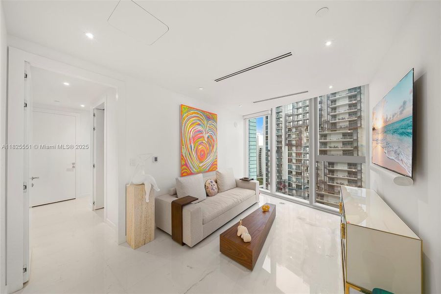 Furnished interior view inside a new home in Aston Martin Residences, Miami (Image 27).