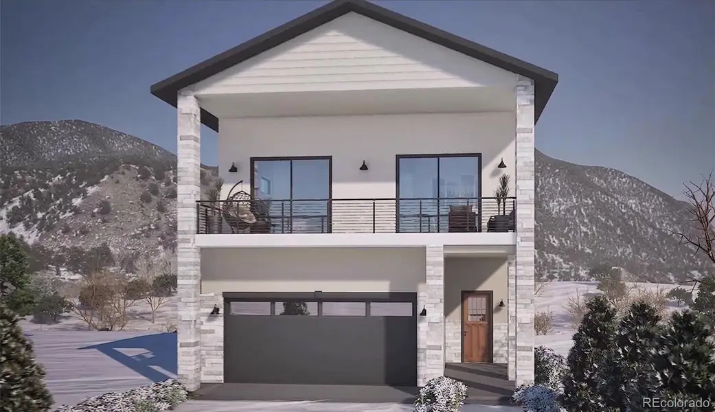 Front exterior of a new home in , Salida, CO, highlighting curb appeal (Image 1). Front exterior of a new home in , Salida, CO, highlighting curb appeal (Image 1).