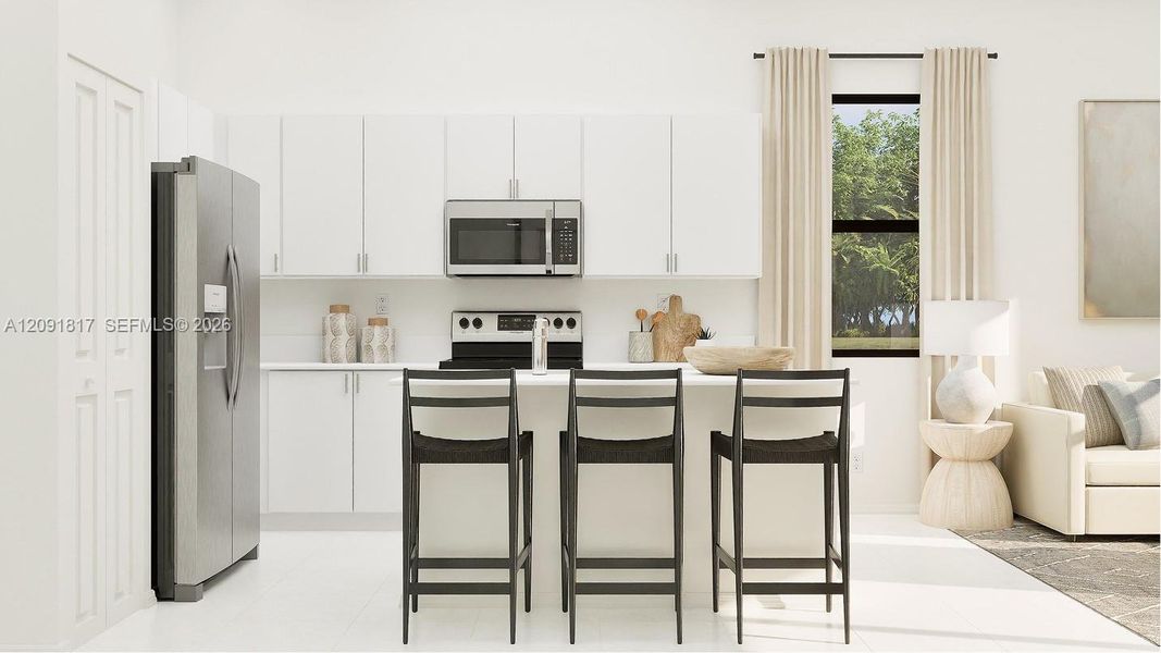 Furnished interior view inside a new home in Pineland Crest, Miami (Image 14).