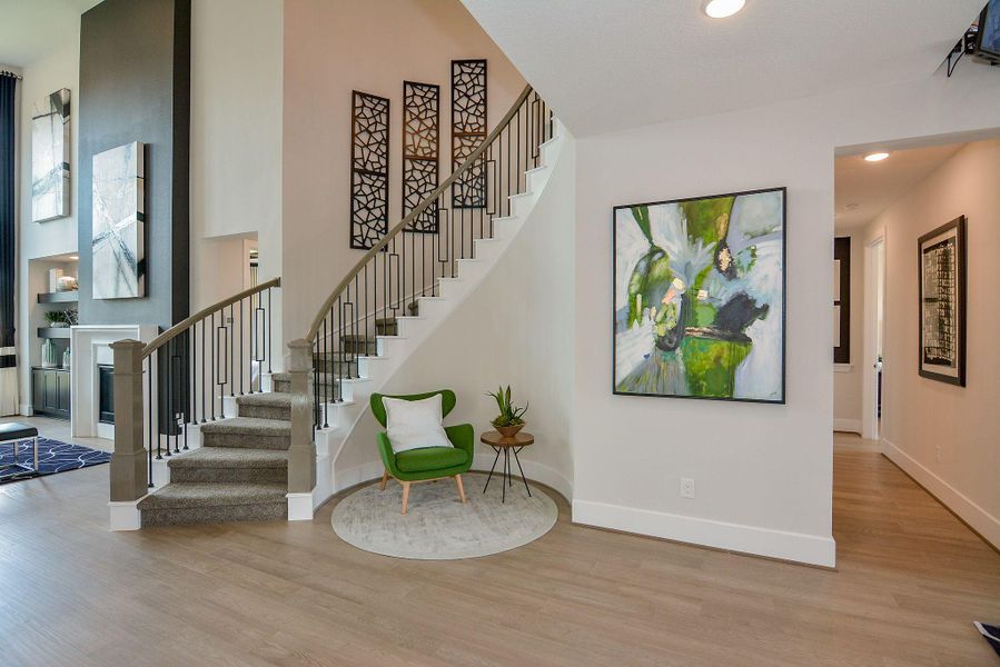 Furnished interior view inside a new home in Bridgeland, Cypress (Image 6).