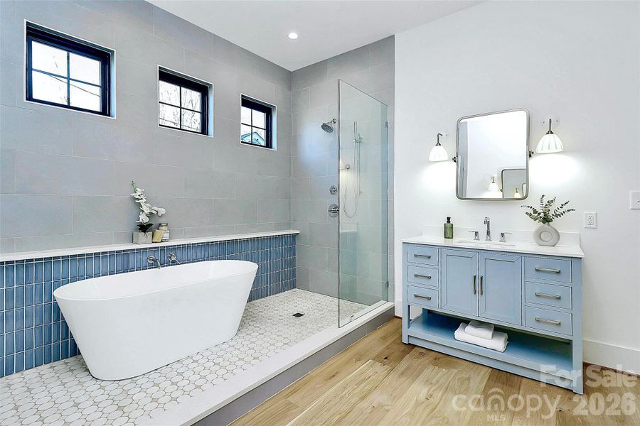 Furnished interior view inside a new home in , Charlotte (Image 19).